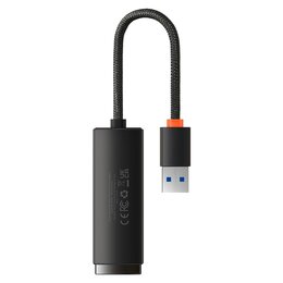 Adapter USB - RJ45 BASEUS WKQX000101 0.225 m Czarny