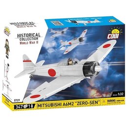 Klocki plastikowe COBI Historical Collection World War II Mitsubishi A6M2 Zero-Sen COBI-5729