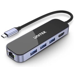 Hub UNITEK D1084A USB Typu C, Pasywny