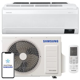 Klimatyzator SAMSUNG Split WindFree Pure 1.0 AR09AXKAAWKN/EU z usługą montażu + Osłona klimatyzatora TCL uniwersalna M Czarny + Środek do odgrzybiania NANOCLEAN Air 520 400 ml