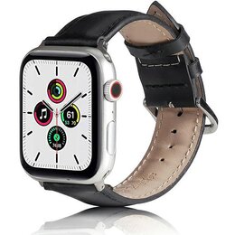 Pasek BELINE Leather do Apple Watch 2/3/4/5/6/7/8/SE/SE 2/Ultra (42/44/45/49mm) Czarny