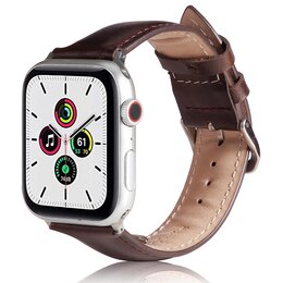 Pasek BELINE Leather do Apple Watch 2/3/4/5/6/7/8/SE/SE 2/Ultra (42/44/45/49mm) Brązowy
