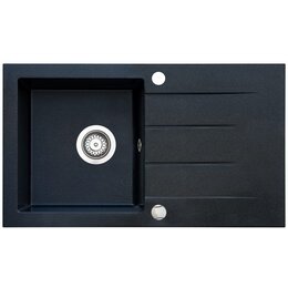 Zlewozmywak jednokomorowy z ociekaczem ICEBERG Focus ZFS1411 Onyx 44x76