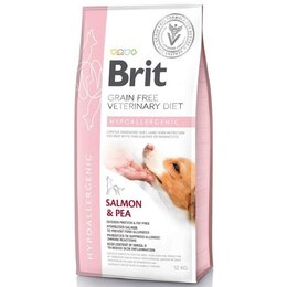 Karma dla psa BRIT Grain Free Veterinary Diets Dog Hypoallergenic Łosoś z groszkiem 12 kg