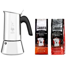 Kawiarka BIALETTI Venus 6 TZ 235 ml + Kawa Perfetto Moka Nocciola 250 g + Moka Classico 250 g