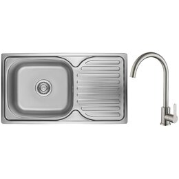 Zlewozmywak KUCHINOX Orion SKOB011T Stal + bateria BMK268K