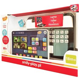 Zabawka laptop edukacyjny SMILY PLAY 2w1 + Tablet SP83680