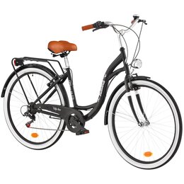 Rower miejski INDIANA Moena S7B D17 28 cali damski Czarny 2025