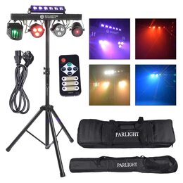 Mobilny zestaw oświetleniowy LIGHT4ME Belka Laser Strobe LED Par Derby UV