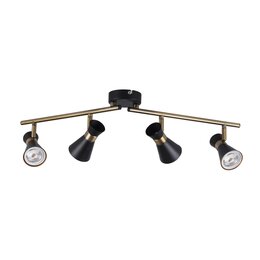 Lampa ścienno-sufitowa KANLUX Mileno EL-4I B-AG Czarno-złoty