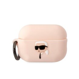 Etui na słuchawki KARL LAGERFELD Silicone Karl Head 3D do Apple AirPods Pro 2 Różowy
