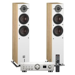 ZESTAW STEREO DENON PMA-900HNE (SREBRNY) + KOLUMNY GŁOŚNIKOWE DALI OBERON 5 (JASNE DREWNO)