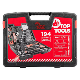 Zestaw narzędziowy TOP TOOLS 1/4, 3/8 (194 szt.)
