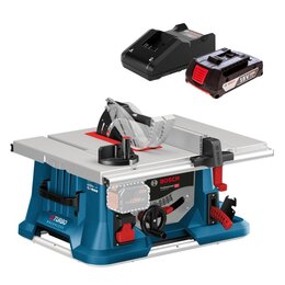 Pilarka stołowa BOSCH Professional GTS 18V-216 0601B44000 + Ładowarka BOSCH Professional GAL 18V-40 1600A019RJ + Akumulator BOSCH Professional GBA 1600Z00036 2Ah 18V