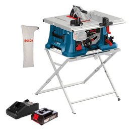 Pilarka stołowa BOSCH Professional GTS 18V-216 0601B44002 + Ładowarka BOSCH Professional GAL 18V-40 1600A019RJ + Akumulator BOSCH Professional GBA 1600Z00036 2Ah 18V