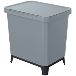 Kosz na śmieci do segregacji KEDEN Systema NKS30W2-429U uchylny, dwa wkłady, podstawa z nóżkami 2 x 10L Szary