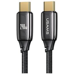 Kabel USB-C - USB-C USAMS SJ580USB01 240W 1.2 m Czarny