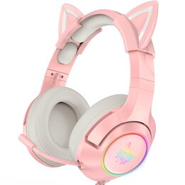 Słuchawki ONIKUMA K9 Cat RGB Nauszne Różowy