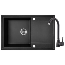 Zlewozmywak KUCHINOX Hunter SBUA711T Czarny + bateria