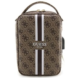 Torba na akcesoria GUESS 4G Printed Stripes Brązowy