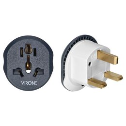 Adapter podróżny ORNO UK typ G VIRONE TA-7 Biało-grafitowy