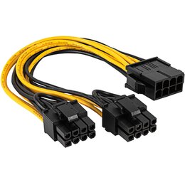 Kabel PCI Express 8-pin - 2x PCI Express 6+2-pin AKYGA AK-CA-81 0.2 m