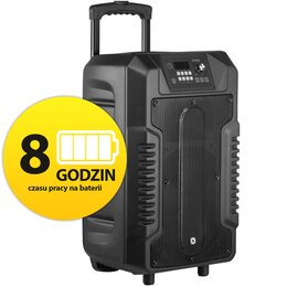Power Audio MANTA SPK1203 B100, 40W,Bluetooth,Bateria 8 godzin,Bezprzewodowy mikrofon w zestawie,Tryb X-BASS,Tuner FM