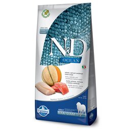 Karma dla psa FARMINA N&D Ocean Łosoś z dorszem i melonem kanalupa Adult Giant Max 12 kg