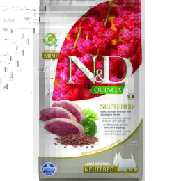 Karma dla psa FARMINA N&D Quinoa Neutered Kaczka z brokułami i szparagami Adult Medium Max 2.5 kg