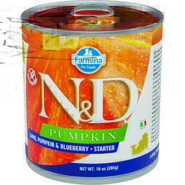 Karma dla psa FARMINA N&D Pumpkin Jagnięcina z dynią i borówką Starter 285 g