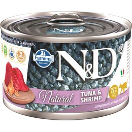 Karma dla kota FARMINA N&D Natural Tuńczyk i krewetki (18 x 140 g)