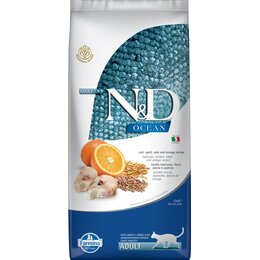 Karma dla kota FARMINA N&D Ocean Dorsz z orkiszem owies i pomarańcza 10 kg