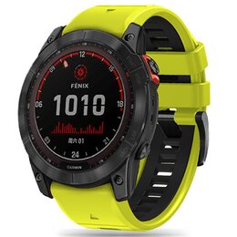 Pasek TECH-PROTECT IconBand Pro do Garmin Fenix 3/5X/3HR/5X Plus/6X/6X Pro/7X Limonkowo-czarny