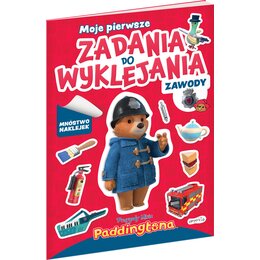 Książka z naklejkami Przygody Misia Paddingtona Moje pierwsze zadania do wyklejania Zawody (miękka okładka)