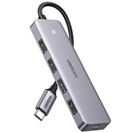 Hub UGREEN CM219 4w1 USB Typu C 3.2 Gen. 1, Pasywny