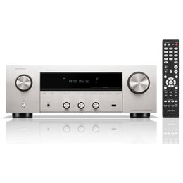 Amplituner Stereo DENON DRA-900H Srebrny, 8K, HDMI eARC, tryby dla graczy VRR, QFT, ALLM,BT, AirPlay2, Wi-Fi, Multiroom HEOS