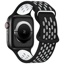 Pasek BELINE New Sport Silicone do Apple Watch 4/5/6/7/8/9/SE/SE 2/SE 2022 (38/40/41mm) Czarno-biały