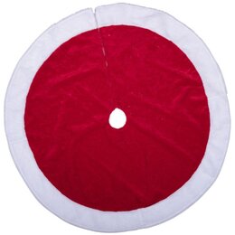 Dywanik pod choinkę CHRISTMAS GIFTS 100 cm Czerwono-biały
