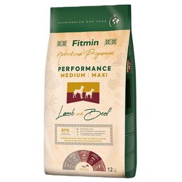 Karma dla psa FITMIN Medium Maxi Performance Jagnięcina z wołowiną 12 kg