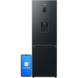 Lodówka SAMSUNG RB34C652EBN EF AI No Frost 185.3cm Czarna Podajnik wody