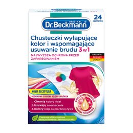Chusteczki do prania DR BECKMANN Wyłapujące kolor i brud 3w1 (24 sztuki)