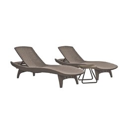 Leżaki KETER Pacific Set 231464 Cappuccino
