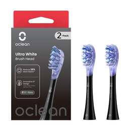 Oryginalna końcówka szczoteczki OCLEAN X Ultra White Czarny (2 szt.) (Usuwanie przebarwień)