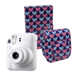 Aparat FUJIFILM Instax Mini 12 Biały + Pokrowiec MODUS FujiFilm Instax Mini 12 Hearts T3569 + Album MODUS Instax Mini Hearts T3569