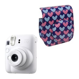 Aparat FUJIFILM Instax Mini 12 Biały + Pokrowiec MODUS FujiFilm Instax Mini 12 Hearts T3569