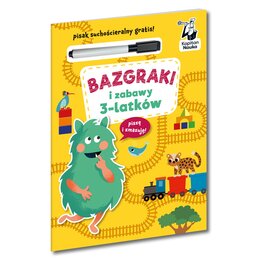 Książka z zadaniami Bazgraki i zabawy 3-latków (miękka okładka)