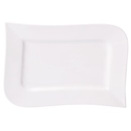 Półmisek AMBITION Fala 17.5 x 26 cm Biały