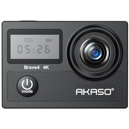 Kamera sportowa AKASO BRAVE 4, filmy 4K 30fps, WiFi, bateria 1050mAh