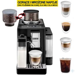 Ekspres DELONGHI Rivelia EXAM 440.55.B Kawa mrożona (2 wymienne zbiorniki kawy)