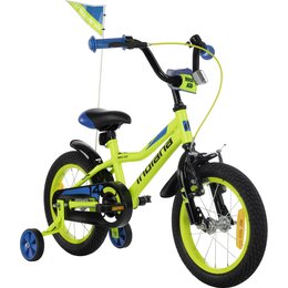 Rower dziecięcy INDIANA Rock Kid 14 cali dla chłopca Limonkowy